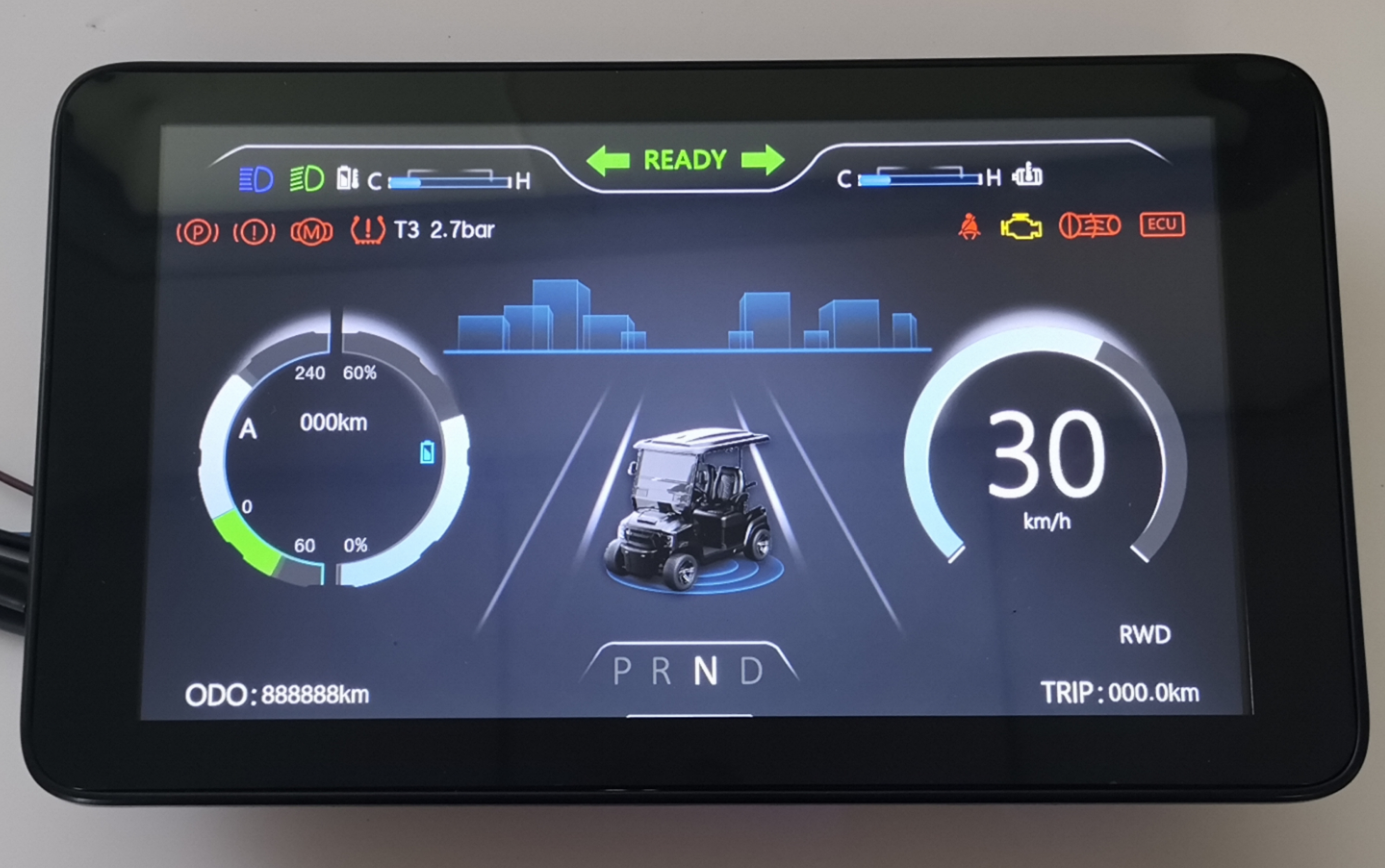 9-Inch Smart Dashboard for Electric Vehicles and Electric Motorcycles
