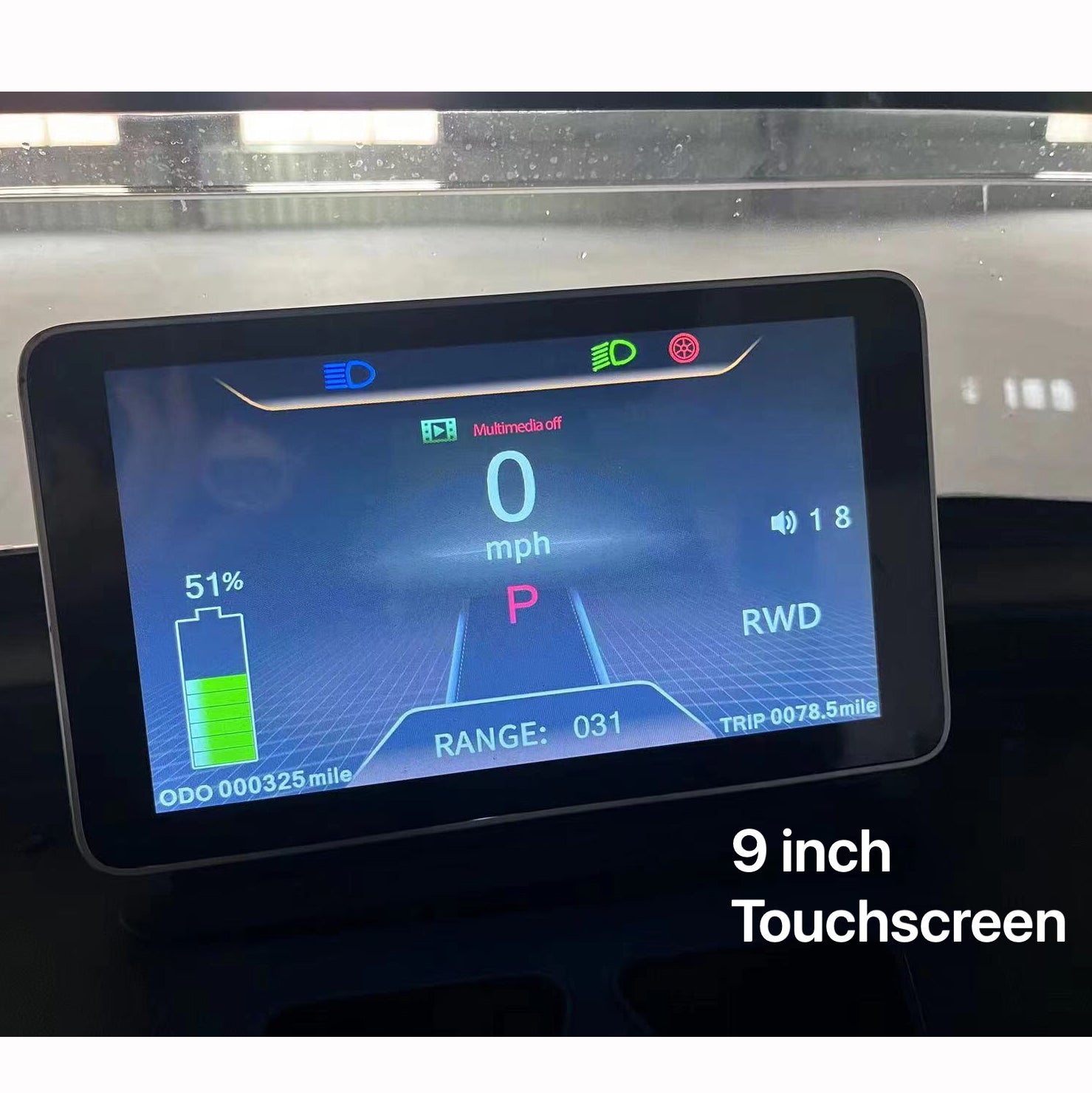9-Inch Smart Dashboard for Electric Vehicles and Electric Motorcycles