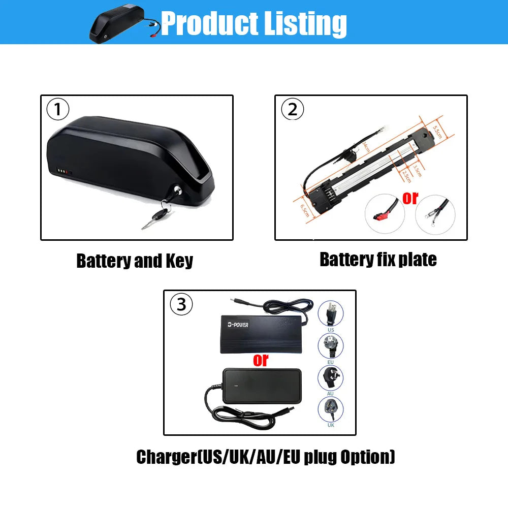 Electric bicycle down tube lithium battery 48V20Ah（GC）