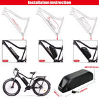 Electric Bicycle down Tube Battery Polly 52V 20Ah